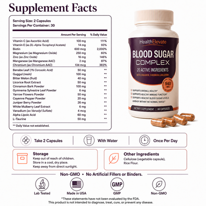Blood Sugar Complex - 940 mg